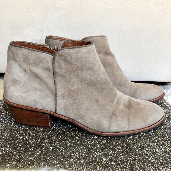 Sam Edelman Gray Suede Booties - Picture 1 of 8